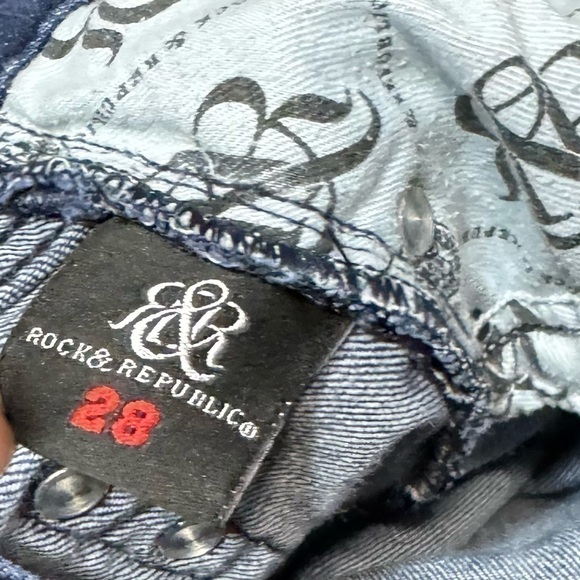 Rock & Republic Jeans Skinny Ankle Medium Wash Mid Rise Denim Jeans Y2k Size 28 - Picture 15 of 16